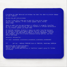 Blauer Schirm des Todes Mousepad