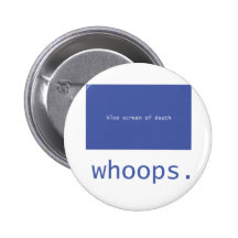 Blauer Schirm des Todes - Whoops! Anstecknadel