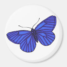 Blauer Schmetterling Kühlschrankmagnete
