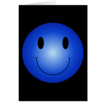 Blauer smiley grußkarten
