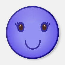 blauer smiley kühlschrankmagnet