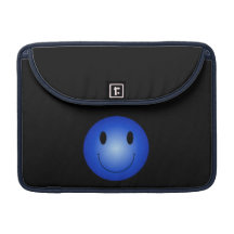 Blauer smiley MacBook pro sleeve