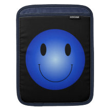 Blauer smiley sleeve für iPads