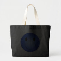 Blauer smiley tragetaschen