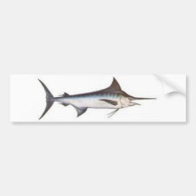 Blauer Speerfisch Auto Aufkleber