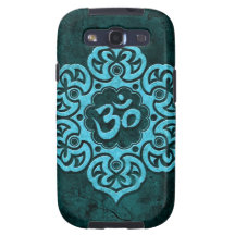 Blauer Stein Blumenom Etui Fürs Galaxy S3