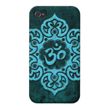 Blauer Stein Blumenom iPhone 4/4S Case