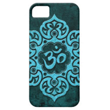 Blauer Stein Blumenom iPhone 5 Cover