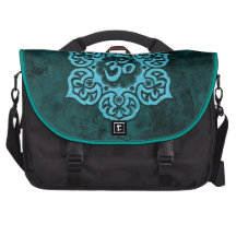 Blauer Stein Blumenom Laptoptaschen