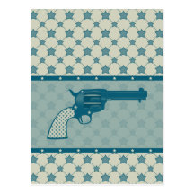 Blauer Stern-Gewehr Postkarte
