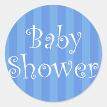Blauer Streifen-Babyparty-Aufkleber