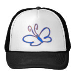 BLAUER U. ORANGE SCHMETTERLING CAP