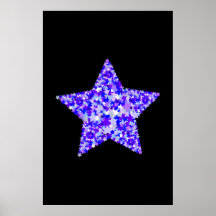 Blauer und lila Stern der Sterne Posterdrucke
