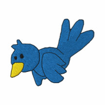 Blauer Vogel-kundenspezifisches mit Monogramm gest