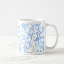Blauer Wirbel Kaffee Haferl