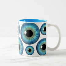 Blaues Augen-Iris-cooler Augapfel-Gewohnheits-Bech Kaffee Tassen
