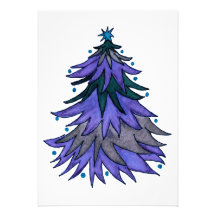 Blaues, blaues Weihnachten Einladungen