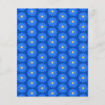 Blaues Blumen-Muster Flyer