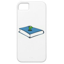 Blaues Buch-Wurm Etui Fürs iPhone 5