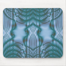 Blaues Fraktale mousepad