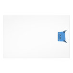 Blaues gehörntes Monster-Briefpapier Personalisiertes Druckpapier