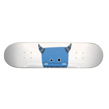 Blaues gehörntes Monster-Skateboard Personalisierte Skateboarddecks