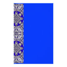 Blaues geometrischer Entwurfs-Briefpapier Bedrucktes Büropapier