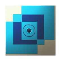 Blaues metallisches I Galerie Falt Leinwand