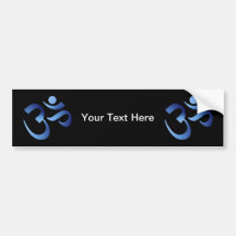 Blaues Om Auto Sticker