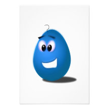 Blaues Osterei Individuelle Einladung