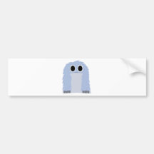 Blaues Pelzmonster Autosticker