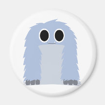 Blaues Pelzmonster Kühlschrankmagnet