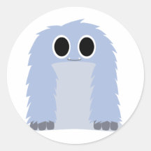 Blaues Pelzmonster Sticker
