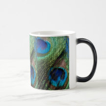 Blaues Pfau-Buntglas Teetasse