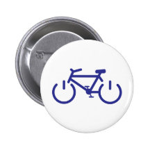 Blaues Power-Fahrrad Anstecknadelbutton
