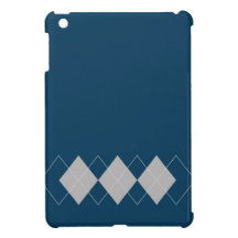 blaues Rautenmuster Hülle Fürs iPad Mini