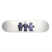 blaues Roboter-Skateboard Personalisiertes Deck