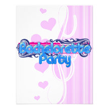 blaues rosa bachelorette wedding Brautparty-Party Individuelle Einladungen