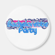 blaues rosa bachelorette wedding Brautparty-Party Magnete