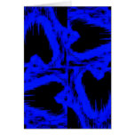 Blaues Schädel-Drehkreuz-Kaleidoskop Grußkarten