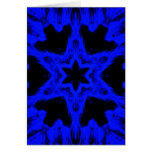 Blaues Schädel-Drehkreuz-Kaleidoskop Karten