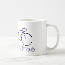 Blaues Straßen-Fahrrad Teetasse