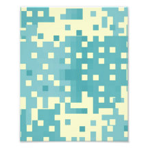Blaues u. cyan-blaues Pixel-Muster Kunstfoto