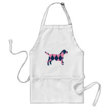 Blaues und rosa Rauten-Labrador-Hundet-shirt Schürze