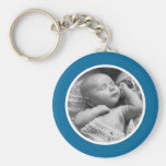 Blaues und weißes Foto Keychain Schlüsselbänder