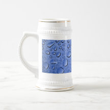 Blaues Wasser-Tröpfchen gemasert Kaffee Tasse
