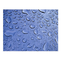 Blaues Wasser-Tröpfchen Postkarte
