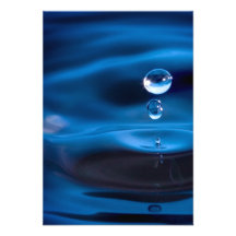 Blaues Wasser-Tropfen Individuelle Einladung