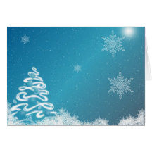 Blaues Weihnachten Grußkarte