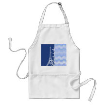 Blaues Zickzack; Paris Schürzen